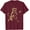 Maroon, variant on Rock and Roll Guitar Cat Funny Rockstar Cat Playing Guitar Unisex T-Shirt for Men Women Kids Toddler,Maroon Color,Size XL