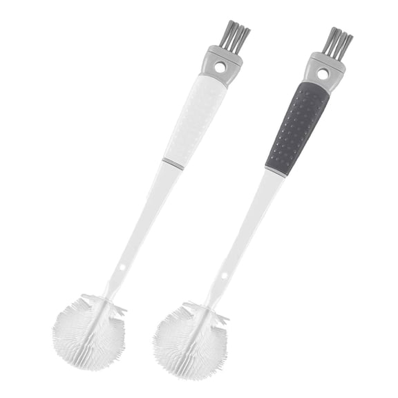 360° Flexible Silicone Bottle Brush, Long Handle Double Headed Detachable Design, Multi-Functional Cleaner for Narrow-Mouth Bottles, Tumblers & Cup Lids(RL 2 PCS)