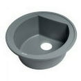 thumbnail image 4 of ALFI brand AB2020DI-T Titanium 20" Drop-In Round Granite Composite Kitchen Prep Sink, 4 of 10