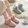 thumbnail image 3 of Xinyolin 1 Pair Plush Slippers Ultra Soft Non-slip Keep Warm Coral Fleece Plush Slip-on Couple Winter Boots for Bedroom, 3 of 8