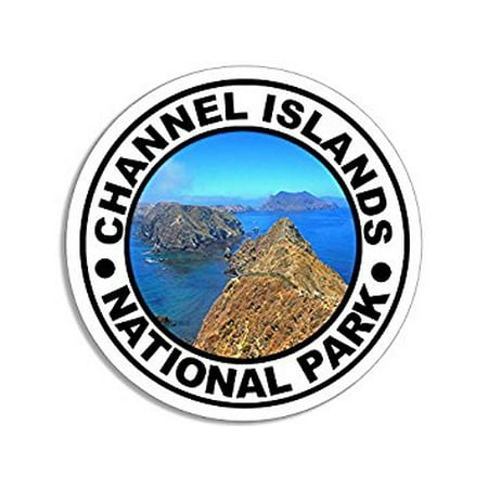 Round CHANNEL ISLANDS National Park Sticker Decal (hike hiking) Size: 4 x 4 (Best Channel Island For Hiking)