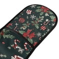 thumbnail image 4 of Yayeee Double Oven Mitt Kitchen Heat Resistant Baking 35" x7" Quilted Glove, Green Christmas, 4 of 6