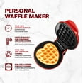 Holstein Housewares Personal NonStick Heart Waffle Maker, Red 4inch