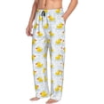 thumbnail image 6 of Wukai Yellow Rubber Duck Mens PJ Pajama Pants|Sleepwear Plaid PJs with Pockets|Men's Lightweight Open-Hem Lounge Pants-Medium, 6 of 6