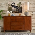 thumbnail image 2 of Lifestorey Versatile Mid-Century Sideboard, Oak Rubberwood MDF, 2 of 5