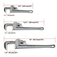thumbnail image 5 of KFFKFF 3-Piece Pipe Wrench Set, Aluminum 10", 14", 18" Straight Pipe Wrench, Customizable Plumbing Tool, Featuring Strong Jaw and Comfortable Grip, for Hanging, Water Pipe and Vehicle Maintenance, 5 of 9