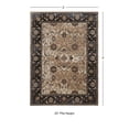 thumbnail image 3 of Contemporary Home Living 2' x 3' Persian Floral Scroll Area Throw Rug - Cream and Blue, 3 of 4