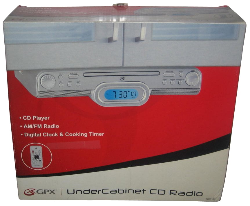 Gpx Undercabinet Cd Radio W Digital Clock Cooking Timer