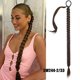 thumbnail image 1 of Extensión de cola de caballo larga trenzada negra de 80 cm con lazo para el cabello, cola de caballo recta envolvente, extensión de cabello, 1 of 5