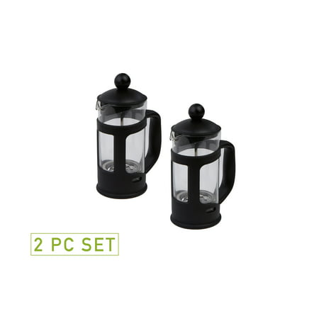 Mind Reader Single Serve French Press Coffee & Tea Maker, 2 Pack, Glass,