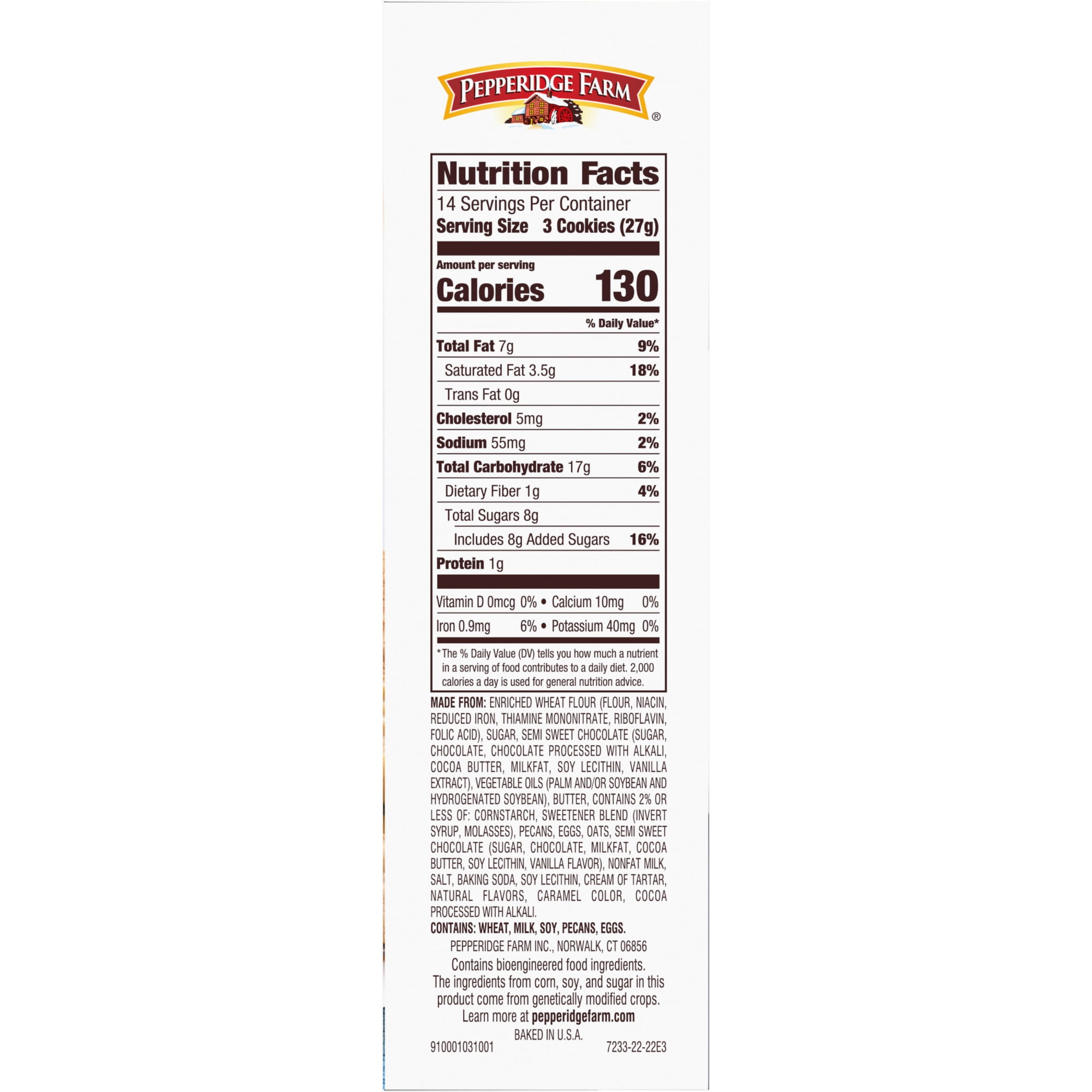 Pepperidge Farm Cookies Classic Collection, 9 Cookie Varieties, 13.25 oz. Box
