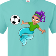 thumbnail image 4 of Inktastic Soccer Playing Mermaid T-Shirt, 4 of 5