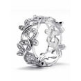 thumbnail image 2 of PalmBeach Jewelry Diamond Accent Butterfly Band in Gold-Plated or Platinum-Plated Sterling Silver, 2 of 5