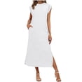 thumbnail image 2 of Odbmxy Sundresses for Women 2026 Sleeveless Modest Womens Maxi Dresses Vacation Loose White Tank Summer with Pockets Dress, 2 of 7
