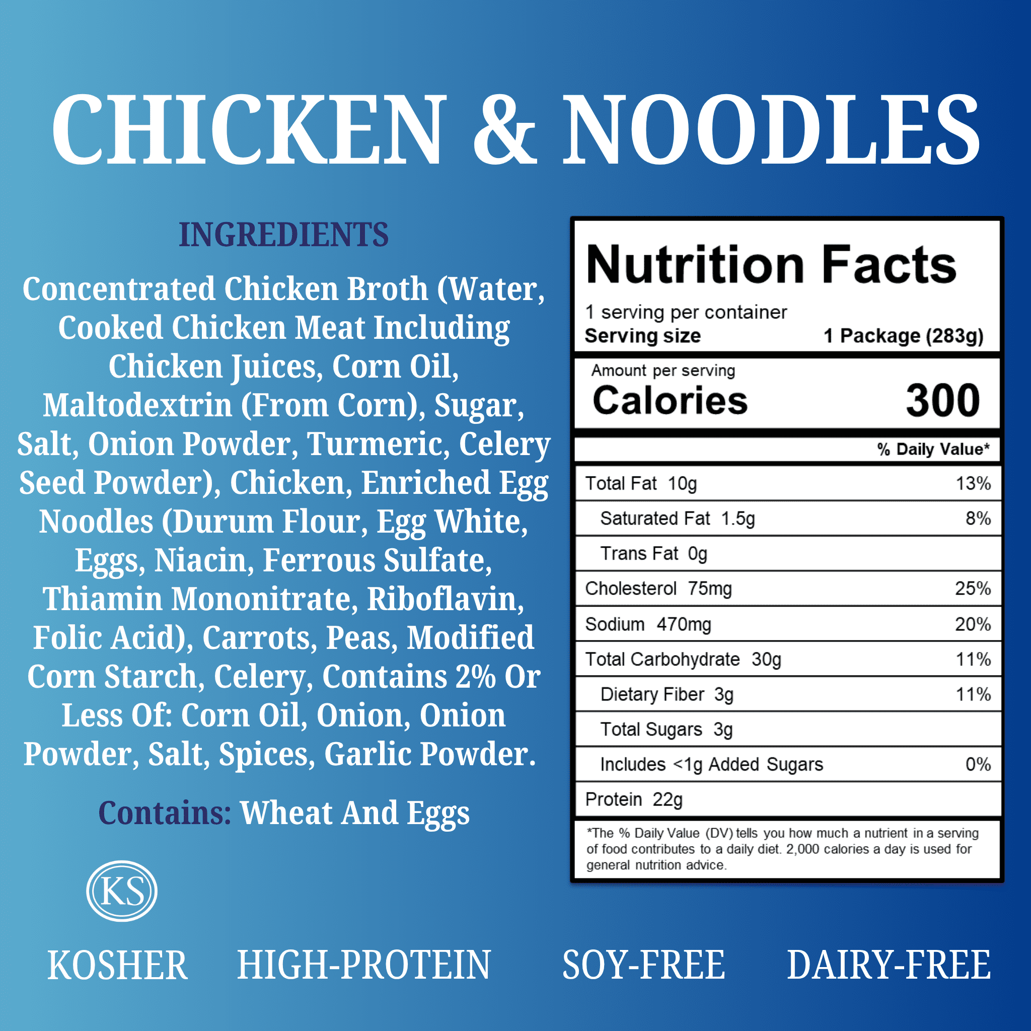 My Own Meals, Chicken & Noodles, Kosher, Shelf Stable, 10 OZ,  Pack of 6