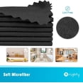 thumbnail image 2 of FRKSMD-Microfiber Cleaning Cloth, 5 Pack Highly Absorbent Cleaning Rags, Household Cleaning Supplies, Reusable Lint Free Cloths Microfiber Rag for House, Kitchen, Car Care, 12x11 inch, Black, 2 of 4