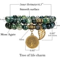 thumbnail image 6 of NICKSUN Natural Semi Precious Gemstone Beads Bracelet for women - Life Tree and Leaf Charm Crystal Stretch Bracelets, 6 of 6
