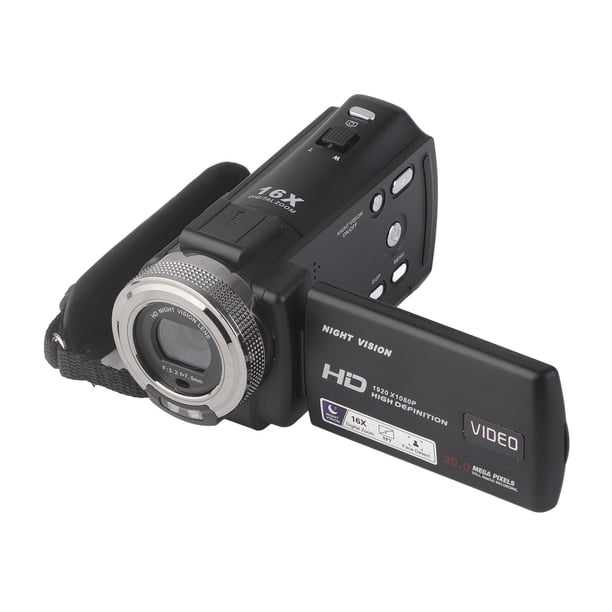 Video Cámara De Videos Visualización LCD De 3 Pulgadas LCD 30MP Cámara De Video Digital 16x Zoom Para Fotografía Grabación De Video Paisaje De Viaje Plástico Negro