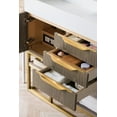 thumbnail image 5 of James Martin Furniture 388-V36-LTO-RG-MW 36 in. Columbia Latte Oak & Radiant Gold Single Bathroom Vanity with Matte White Solid Surface Top, 5 of 7