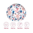thumbnail image 6 of KLL American Gnomes Pattern Shower Cap & Bath Cap for Women,Reversible Oversized Waterproof Shower Caps for all Hair Lengths,Elastic Reusable Bathing Hair Cap, 6 of 7