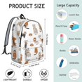 thumbnail image 5 of Multicolor Cat White Pattern Backpack for School, Cute School Bag with Adjustable Shoulder Straps and Padded Back, 15.7"x11.8"x5.5", 5 of 5