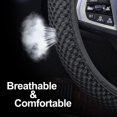 thumbnail image 3 of Funda elástica para volante de coche, accesorios para el interior del coche, color negro, 3 of 5