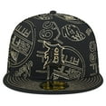 thumbnail image 2 of Men's New Era Black Detroit Tigers 59FIFTY Day Allover Fitted Hat, 2 of 6