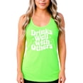 thumbnail image 2 of Drinks Well With Others Tank Top for Women Trendy Sleeveless Tee for Adults Neon Green Tank Top X-Large, 2 of 4