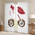 thumbnail image 2 of jejeloiu Abstract Cherry Billiards Curtains Pack of 2 (42x84 Each),Kids Ball Game Curtains Blackout,Brown White Bedroom Curtains For Adults,Ultra Soft Home Decor, 2 of 6