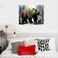 thumbnail image 5 of ARISTURING Large Forest Bear Canvas Wall Art Bears Play in Forest Abstract Animal Painting Artwork for Home Bedroom Living Room Stretched and Framed Ready to Hang 24x36inch (Grey), 5 of 6