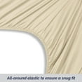 thumbnail image 4 of Elegant Comfort 1500 Premium Hotel Quality 1-Piece Fitted Sheet, All Around Elastic, Deep Pocket, Softest Quality Microfiber - Full Cream, 4 of 4