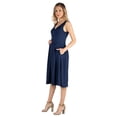 thumbnail image 2 of Maternity Sleeveless Fit N Flare Pocket Midi Dress, 2 of 7