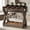Dark Brown, variant on RIAFUN HDPE Countertop Wine Rack - 4-Bottle & 6-Glass Holder with Cork Storage, Stylish & Durable for Kitchen Island, Bar, Dining Table, Gray