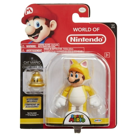 World of Nintendo 4" Figures Cat Mario w/ Bell