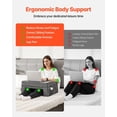 thumbnail image 5 of Reading Pillow for Adults with Lap Tray & Cup Holder, Memory Foam Bed Rest Pillow, Grey Washable Cover, 2 Pockets, 5 of 11