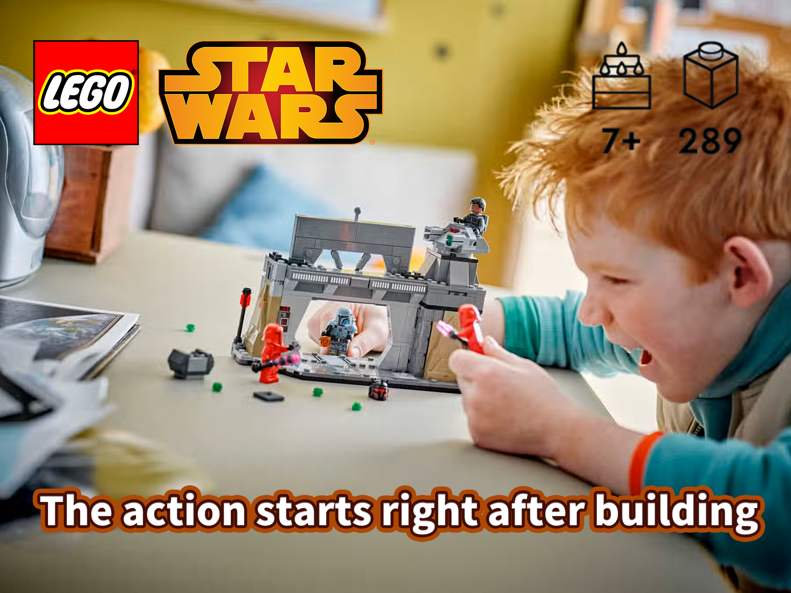 LEGO Star Wars 75386 Paz Vizsla and Moff Gideon Battle – Mandalorian Showdown Building Set with 289 Pieces