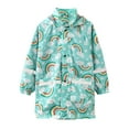 thumbnail image 1 of MIASHUI Imperméable pour Enfants Filles Garçons Vestes de Pluie Enfant à Capuche Imperméables Manteaux de Pluie, Vert, 8-9 Ans, 1 of 9