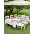 thumbnail image 4 of Outdoor Tablecloth with Umbrella Hole for Patio/Picnic/Party/Camping, Orange Ombre Sun Rise Waterproof Table Cloth Rectangle Table Cover Washable, Ocean Waves Coastal Abstract Art (54"x 80"), 4 of 8
