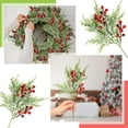 thumbnail image 5 of Dalrosia Snowy Artificial Cedar Picks with Red Berries Winter Frosted Faux Cedar Sprays Artificial Pine Branches Christmas Tree Picks Christmas Greenery Branches Stems for Floral Arrangement Vase, 5 of 6