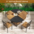 thumbnail image 6 of AWQM Round Dining Table for 4-6, Round Dining Table with Storage, Modern Kitchen Table Made of MDF and Metal Frame, Round Table for Kitchen, Living Room, Courtyards, Rustic Brown,47'', 6 of 7