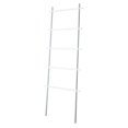 thumbnail image 2 of Fionafurn 64in(H) Blanket Ladder, Modern Wood Rack Farmhouse Ladder Shelf for Blankets,5-Tier White, 2 of 7