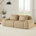 thumbnail image 3 of FFH 82" Flannelette Loveseat Sofa, Modular Boneless Sofa with Deep Seat, Cloud Couch for Living Room (Camel, 2 Seater), 3 of 18