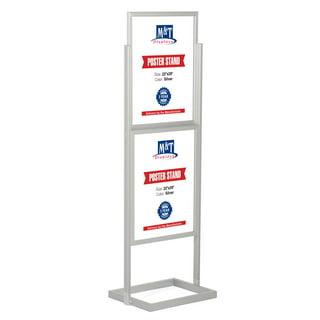Adjustable Pole Sign Stands  Single Sided Poster Display with Clamps –  FloorStands