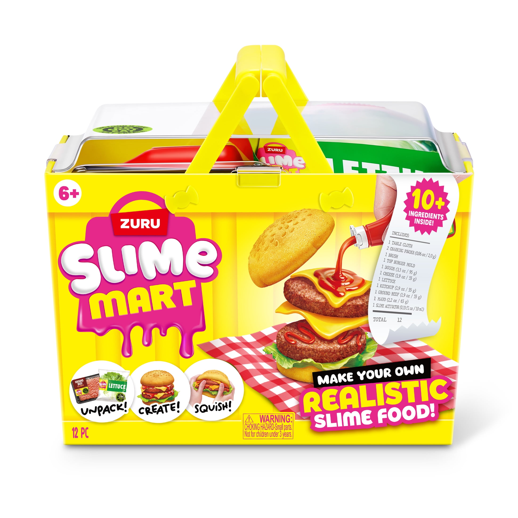 Slime Mart Small Basket Burger Pretend Play Food Themed DIY Slime Craft Toys by ZURU