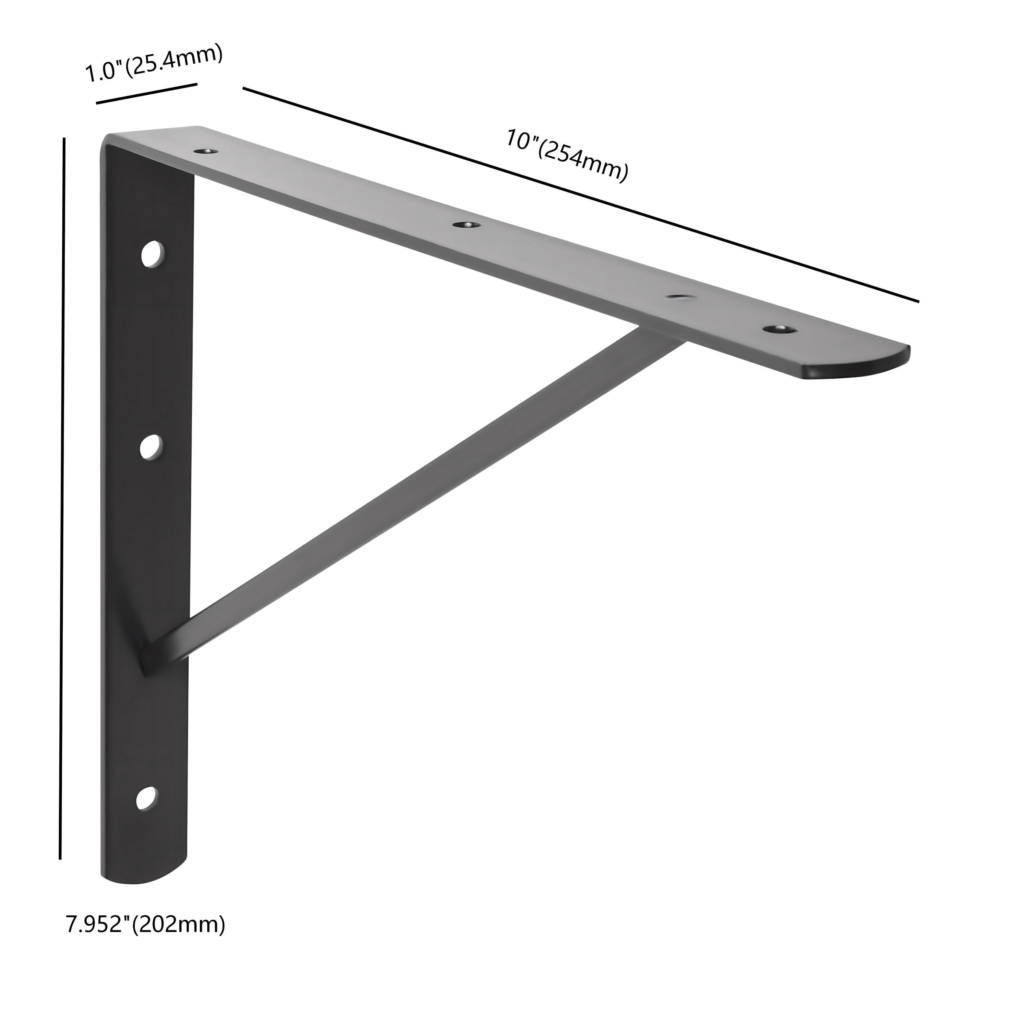 Hyper Tough 8 inch x 10 inch Medium Duty Bracket Black
