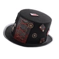 thumbnail image 4 of SHISUYAN Gothic Hat with Gear and Red String for Steampunk Costumes Masquerade Balls Renaissance Fairs One Size Fits Most Adults, 4 of 8