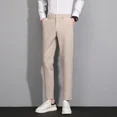 thumbnail image 2 of Pantalones de trabajo drapeados para hombre, pantalones de traje de oficina rectos y fluidos para hombre, ropa vintage, ropa de estilo coreano, moda de verano 2024 fina, 2 of 5