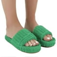 thumbnail image 1 of Pantoufles en Peluche pour Femmes Filles Chaussures d'Hiver à Enfiler, 1 of 5