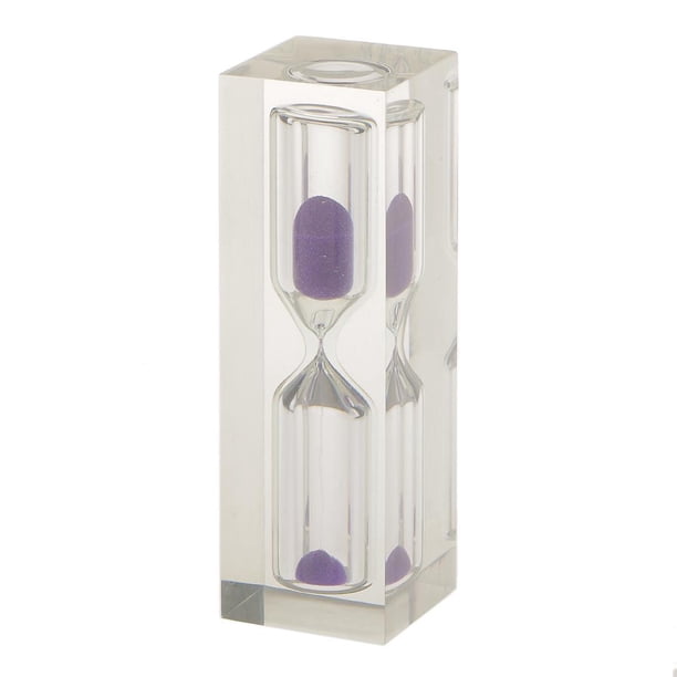 Reloj de arena acrílico con temporizador de 3 minutos para té, cafetería, cocina y cocinero. Púrpura