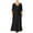 Black, variant on Love Squared Womens Plus Surplice V-Neck Maxi Dress